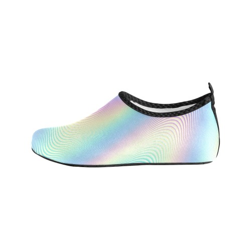 Holographic Rainbow Prints Kids' Slip-On Water Shoes (Model 056)