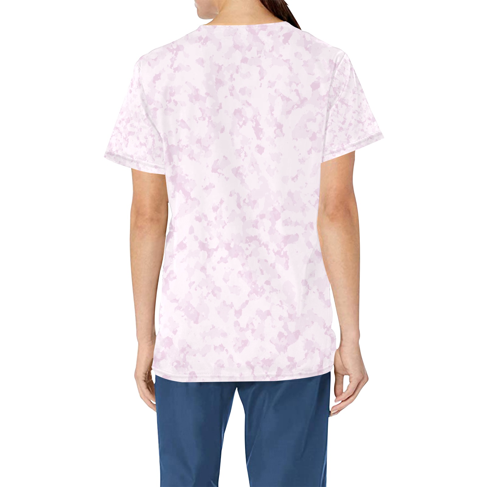 WILD ASTER-2 All Over Print Scrub Top