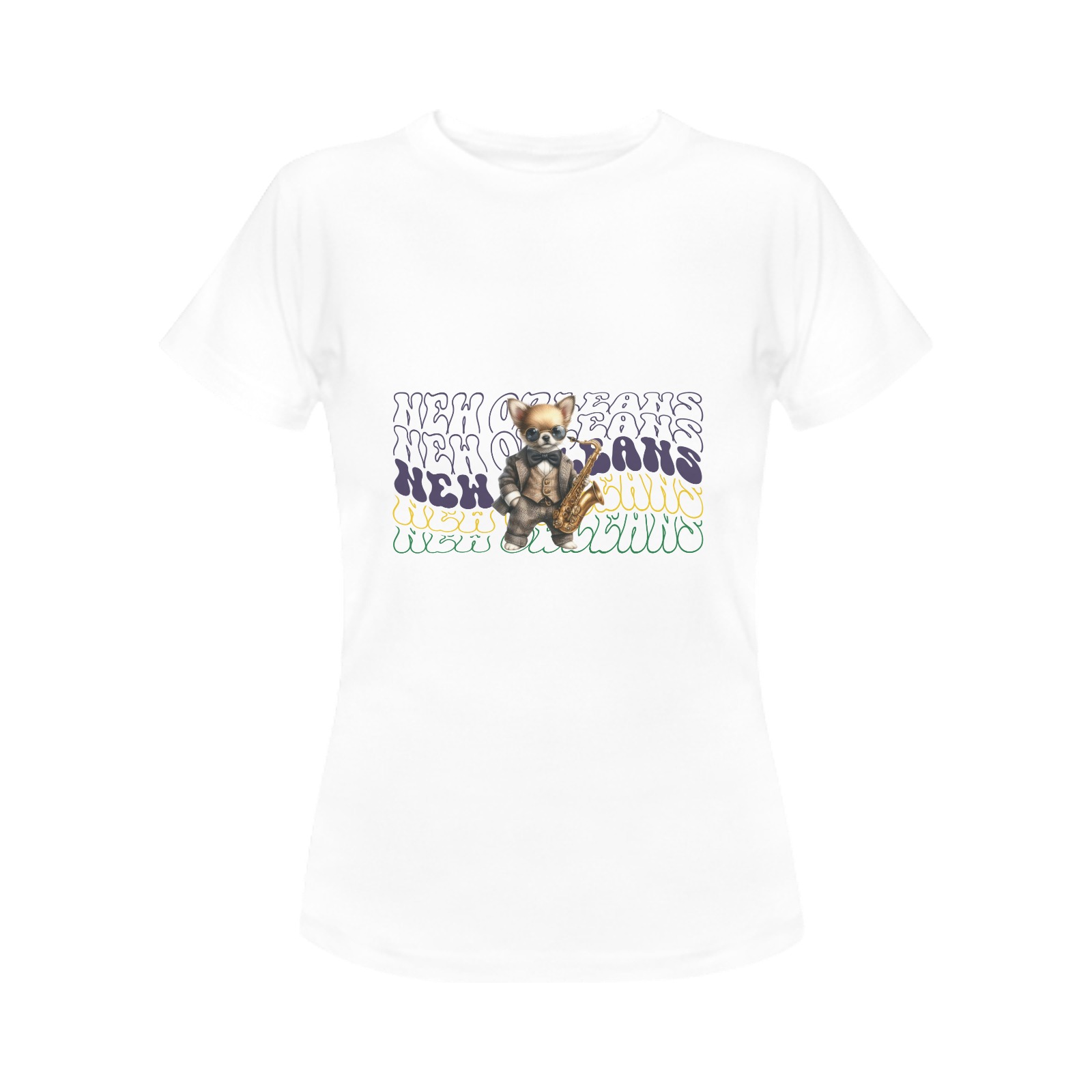 Jazz Chihuahua New Orleans Women's T-Shirt in USA Size (Front Printing Only)