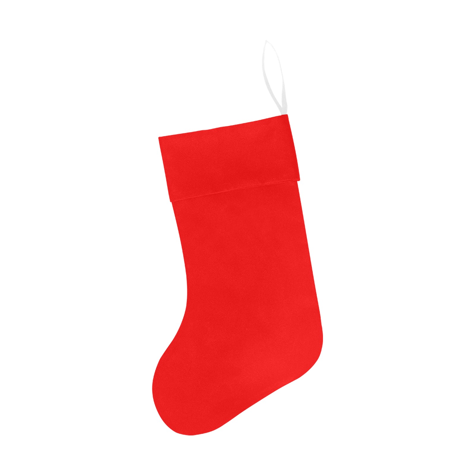 Merry Christmas Red Solid Color Christmas Stocking
