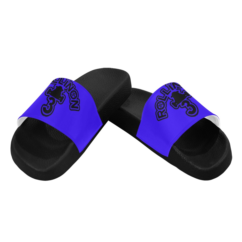 RollinOn3 Royal Blue Slides Female Women's Slide Sandals (Model 057)