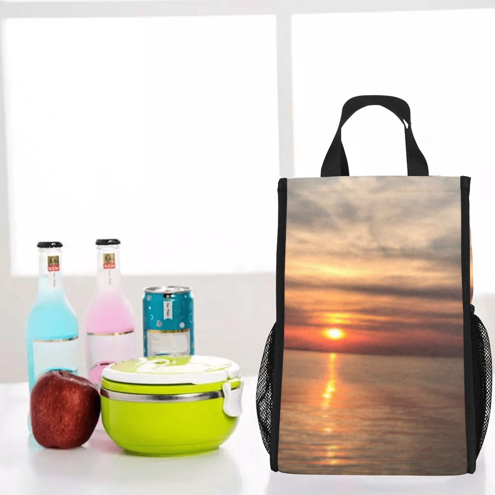 Dark Evening Sunset Collection Foldable Picnic Tote Bag (Model 1718)
