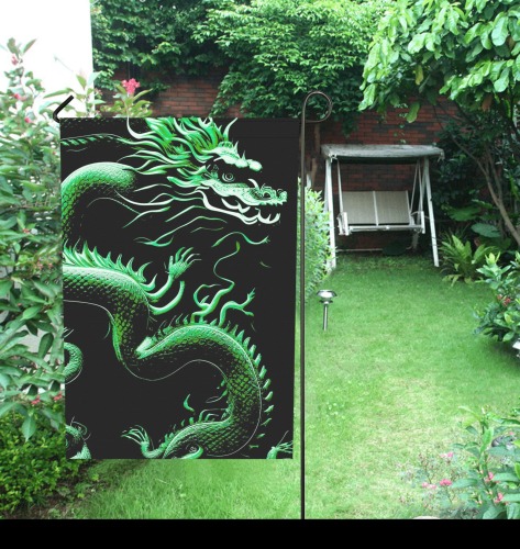 The Dragon Green Garden Flag 28''x40'' （Without Flagpole）