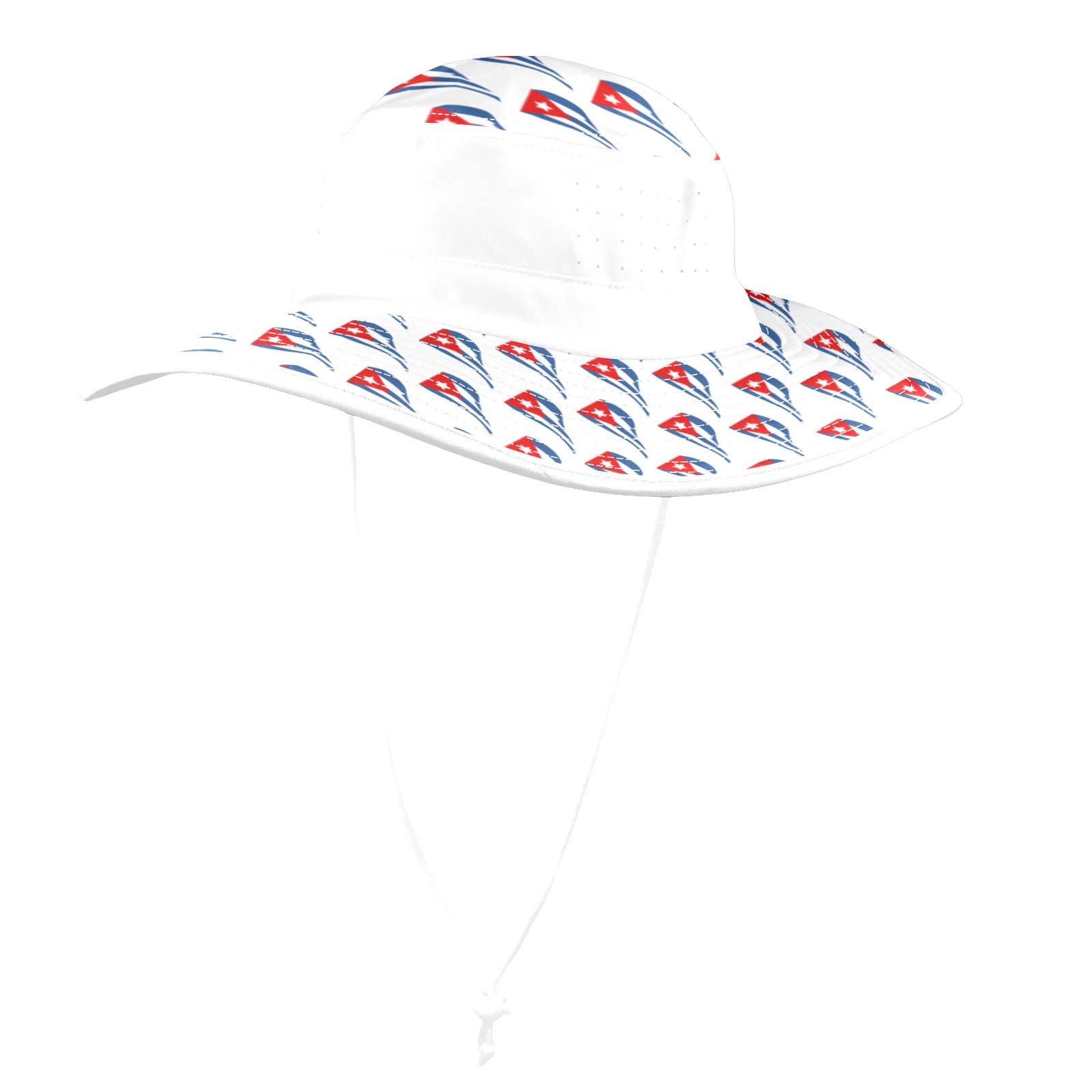 Cuban Flapping Flags Wide Brim Bucket Hat