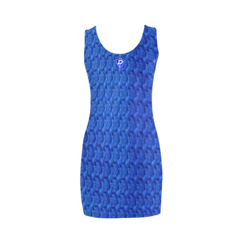 DIONIO Clothing - Women's Medea Vest Dress (Blue Shield Logo) Medea Vest Dress (Model D06)
