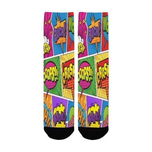Comic page speech bubbles Collectable Fly Women's Custom Socks