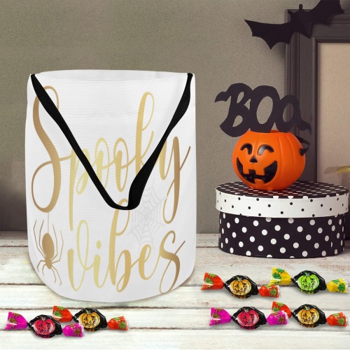 SPOOKY VIBES GOLD TRICK OR TREAT BAG Halloween Candy Bag