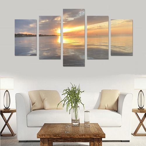 Pier Sunset Collection Canvas Print Sets C (No Frame)