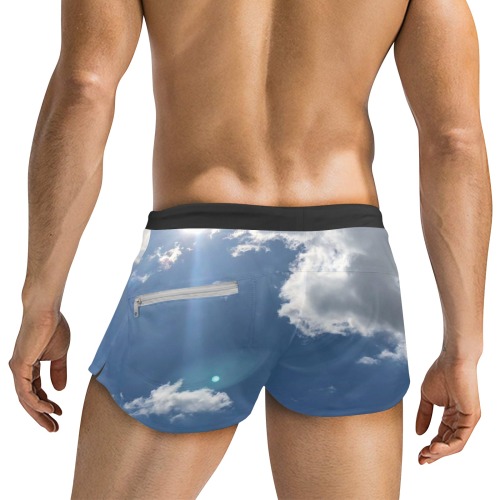 nice bright day Men's Swim Trunks with Zipper Pocket (Model L71)