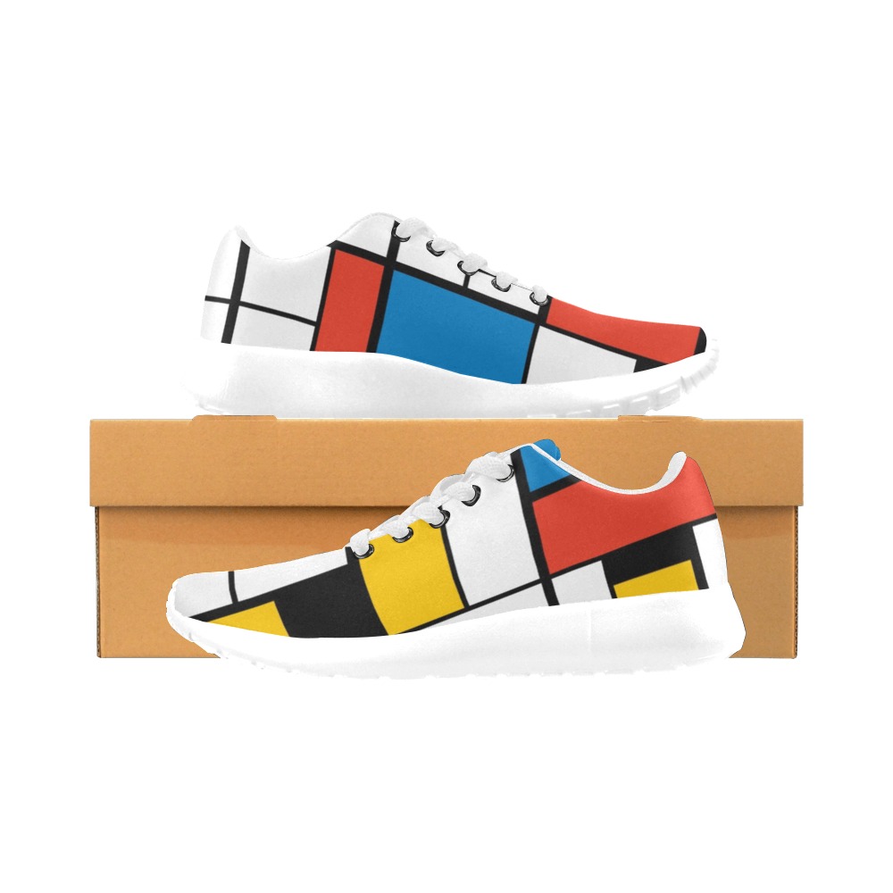 Mondrian De Stijl Modern Men’s Running Shoes (Model 020)