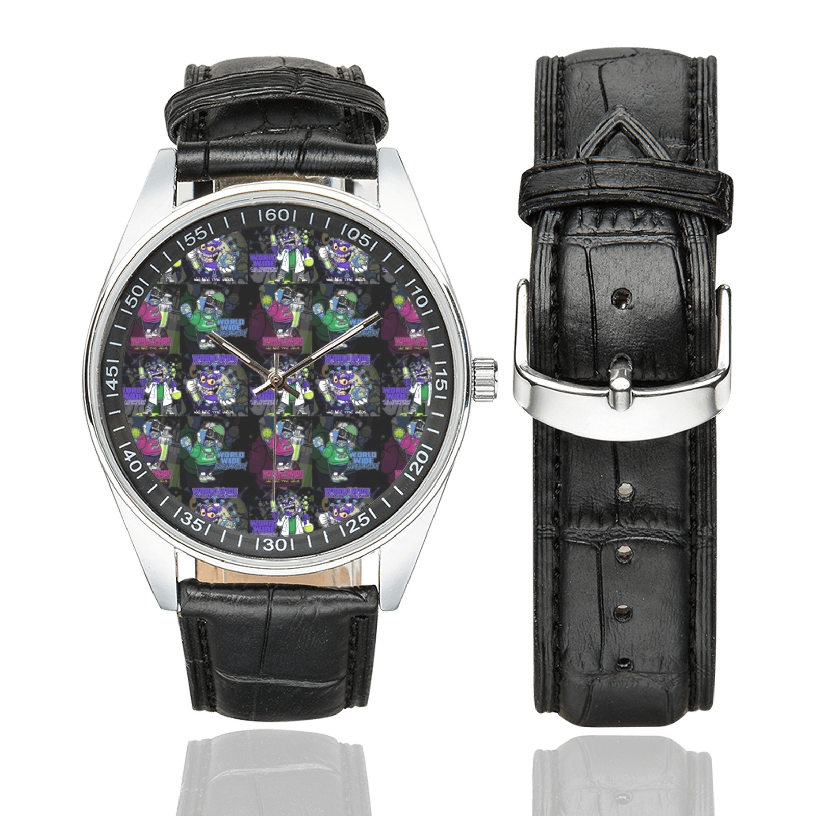 wwcfam Men's Casual Leather Strap Watch(Model 211)