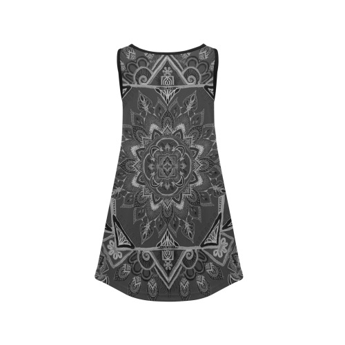 gamba black Girls' Sleeveless Dress (Model D58)