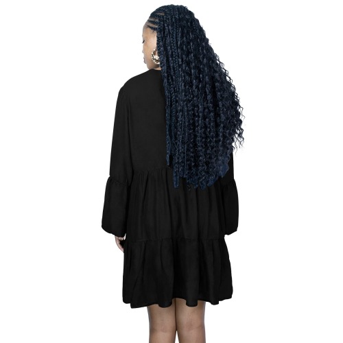 Yeshua pattern flow dress V-Neck Loose Fit Dress (Model D62)