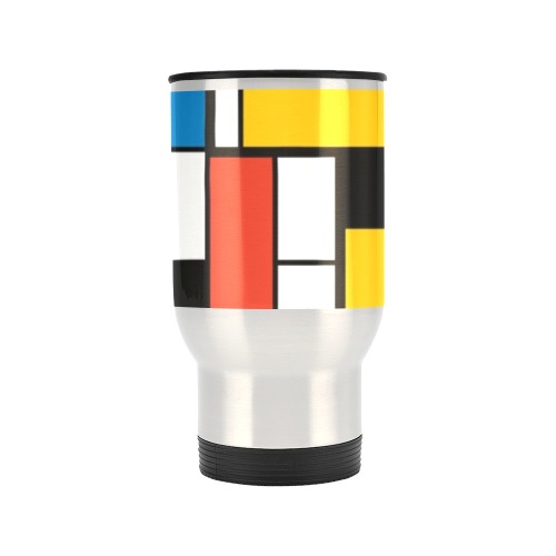 Mondrian De Stijl Modern Travel Mug (14oz)