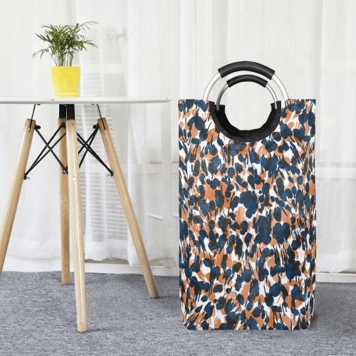 Dots brushstrokes animal print Square Laundry Bag