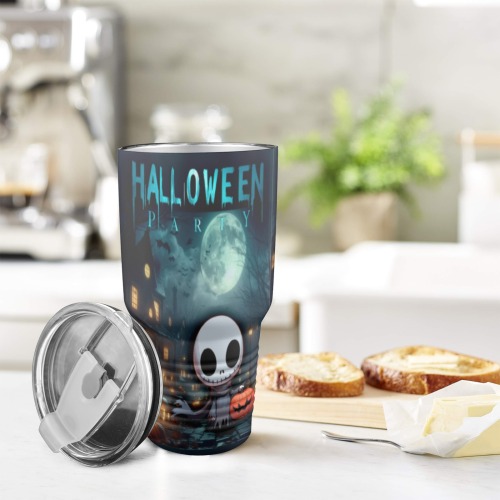 Happy Hello Ween 30oz Insulated Stainless Steel Mobile Tumbler