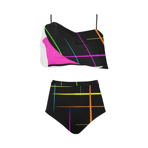 colorhappens High Waisted Ruffle Bikini Set (Model S13)
