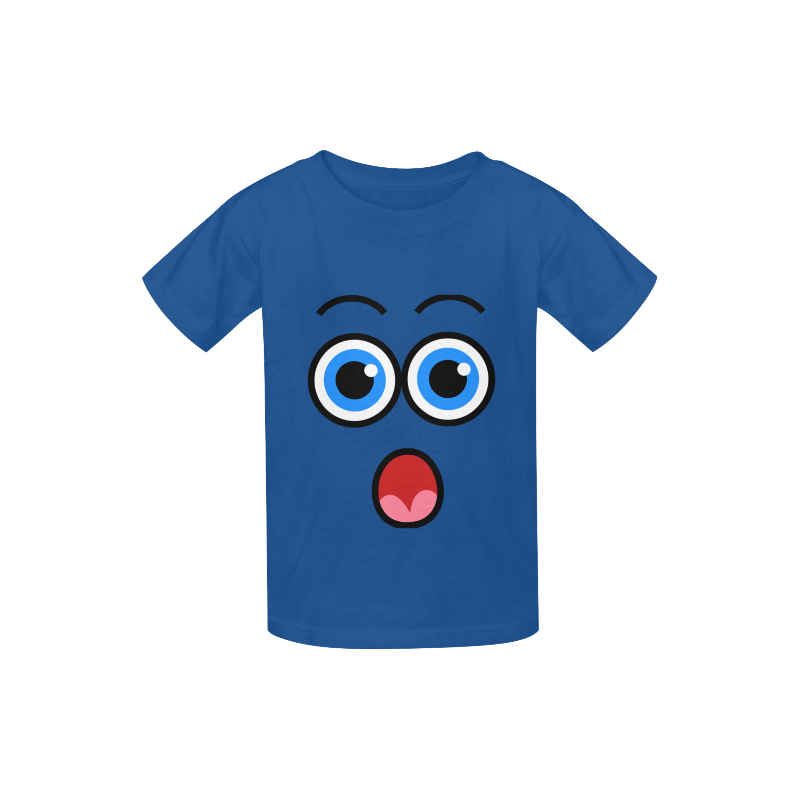Funny Comic Cartoon Expressive Shocked Face Kid's  Classic T-shirt (Model T22)