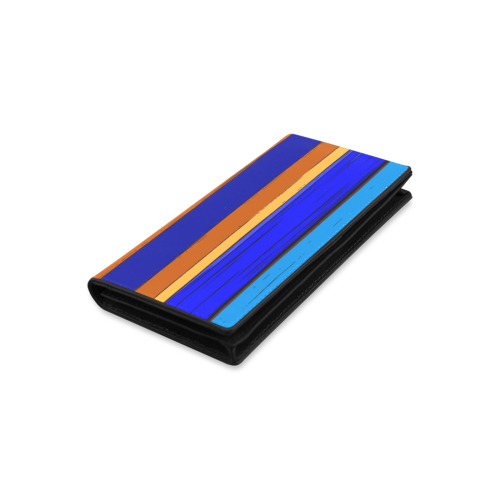 Abstract Blue And Orange 930 Women's Leather Wallet (Model 1611)