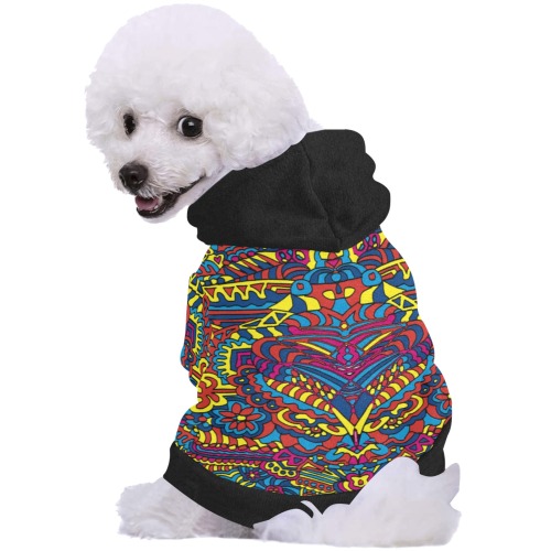 Groovy  Doodle Colorful Art Pet Dog Hoodie