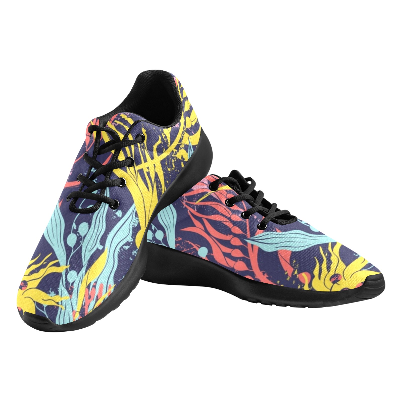 Colorful Tropical Exotic Plants Women's Athletic Shoes (Model 0200)