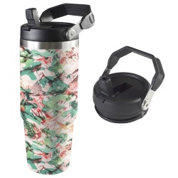 Camo mountains summer PD 30oz Tumbler with Top Handle