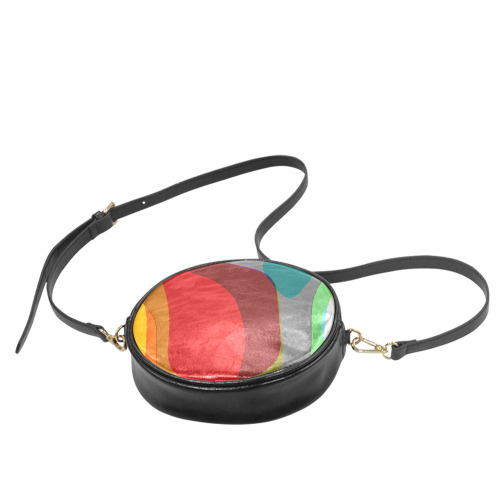 Colorful Abstract 118 Round Sling Bag (Model 1647)