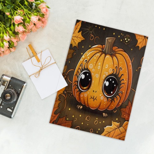Halloween Pumpkin Wood Print 8"x12"