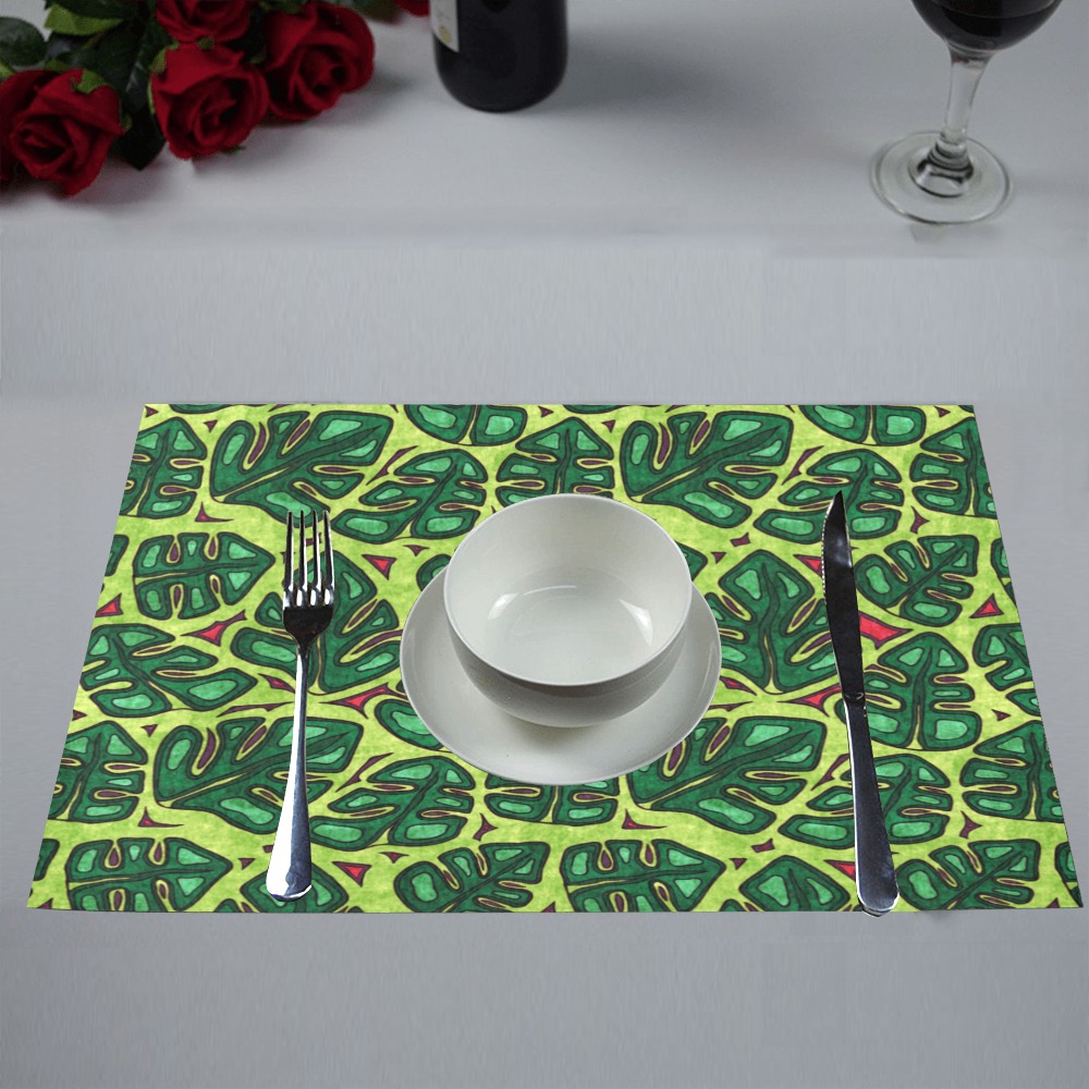 monstera leaves Placemat 12’’ x 18’’ (Set of 4)