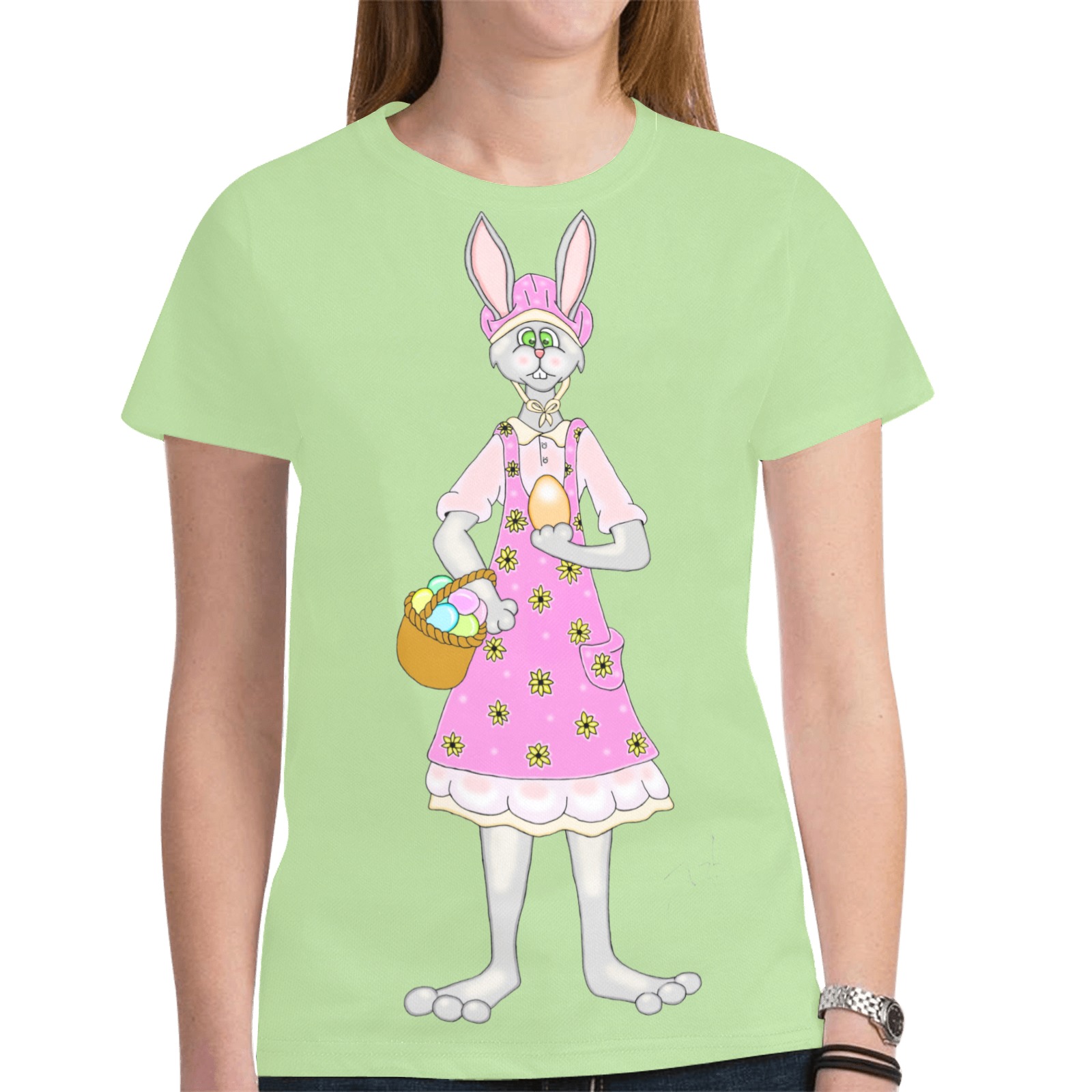 Easter Mom Bunny New All Over Print T-shirt for Women (Model T45)
