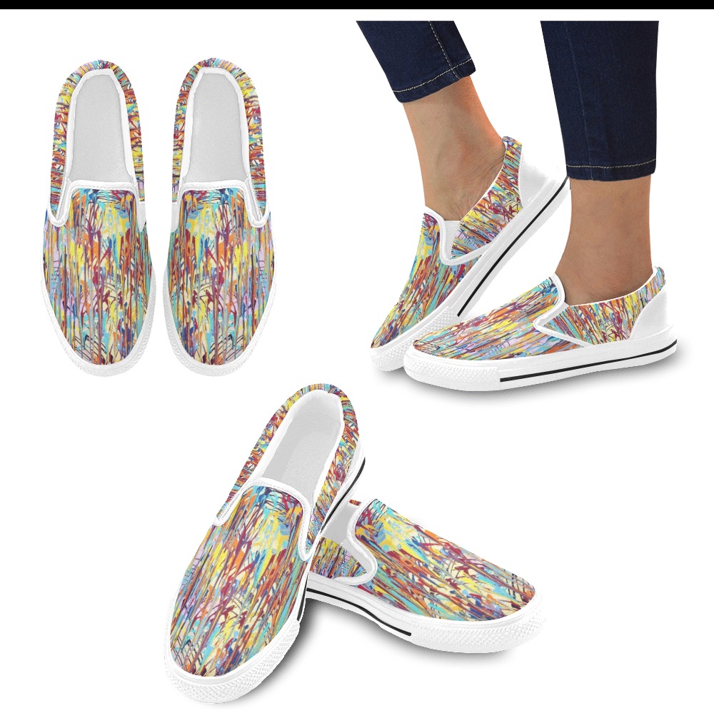 Bliss Women's Slip-on Canvas Shoes (Model 019)