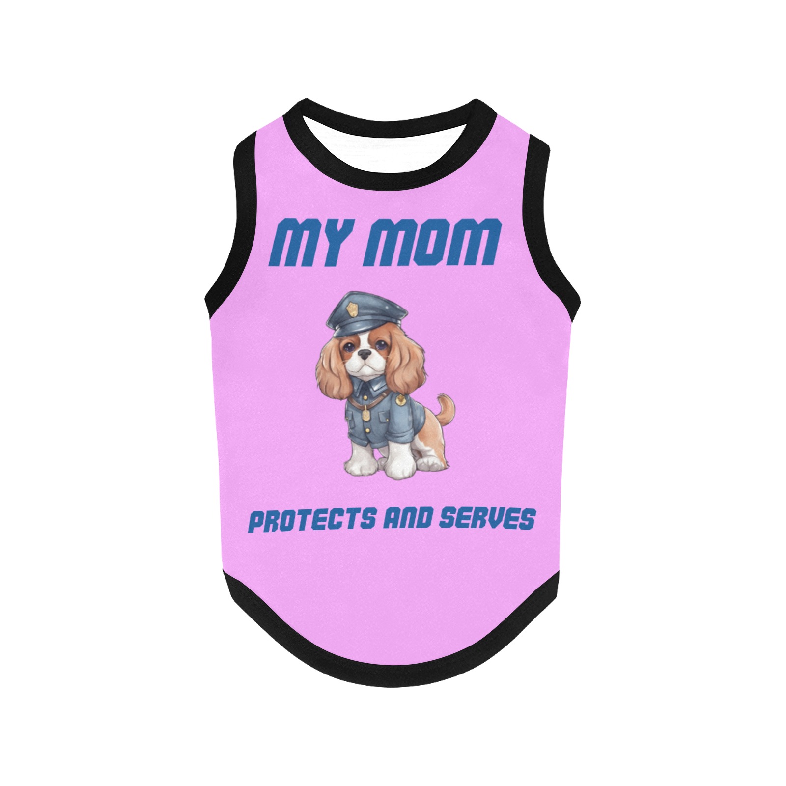 Police Cocker Spaniel My Mom Protects And Serves (P) All Over Print Pet Tank Top