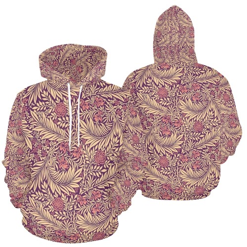 William Morris Pattern All Over Print Hoodie for Women (USA Size) (Model H13)