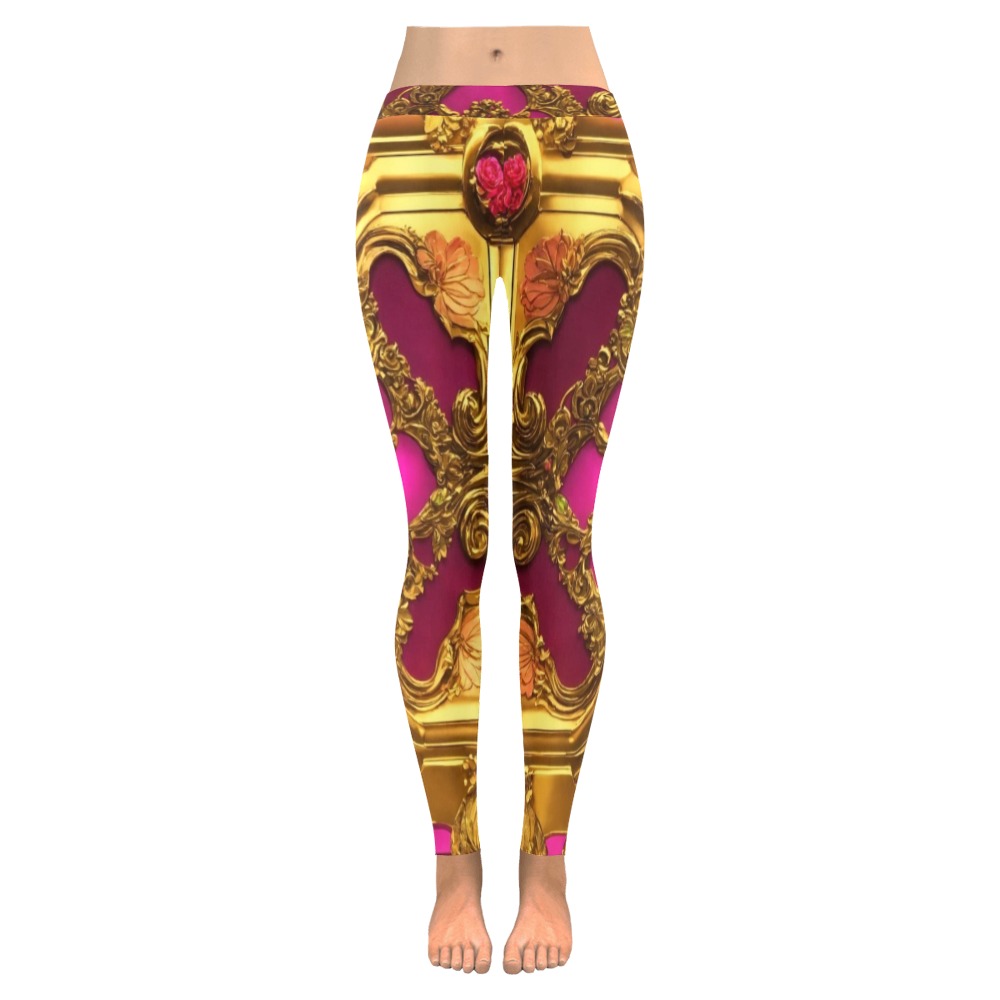 Futuristic beautiful vibrant collectable Fly Women's Low Rise Leggings (Invisible Stitch) (Model L05)