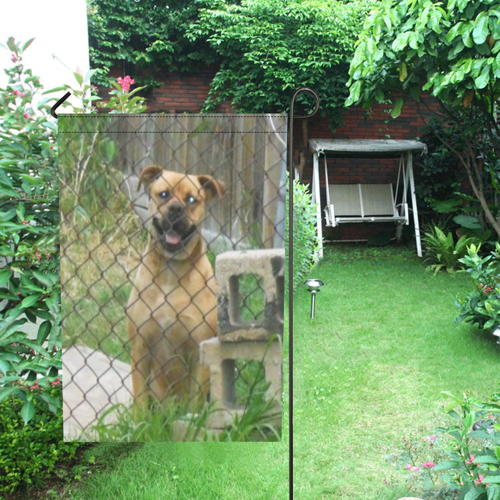 A Smiling Dog Garden Flag 12‘’x18‘’（Without Flagpole）
