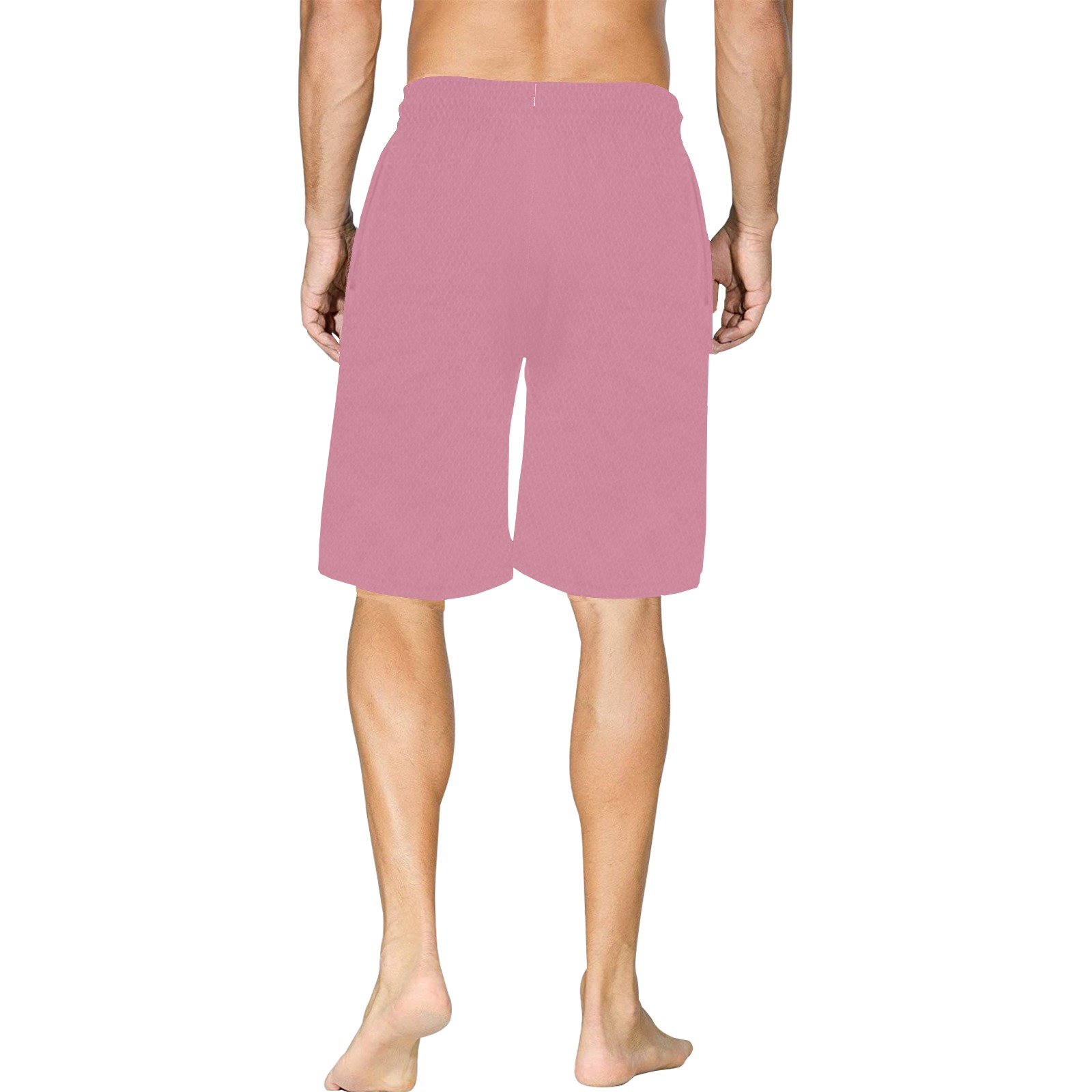 pink All Over Print Basketball Shorts with Pocket