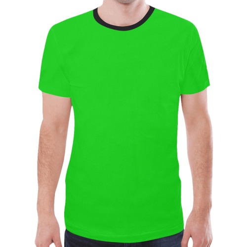 Merry Christmas Green Solid Color New All Over Print T-shirt for Men (Model T45)