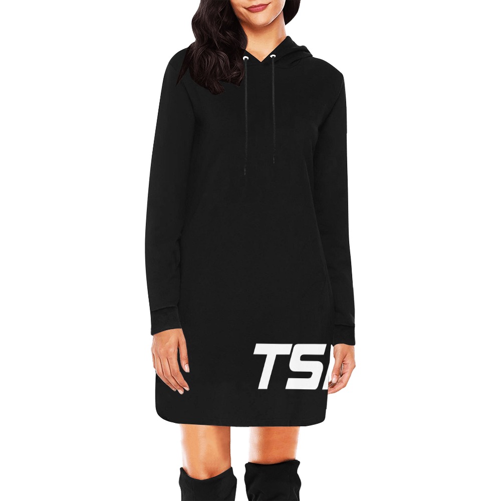 hoodie_mini_dress-869_TERRI-ANN.SHANICE.MORRISON_TSM All Over Print Hoodie Mini Dress (Model H27)