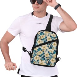 Painted Flowers Men's Chest Bag (Model 1726)