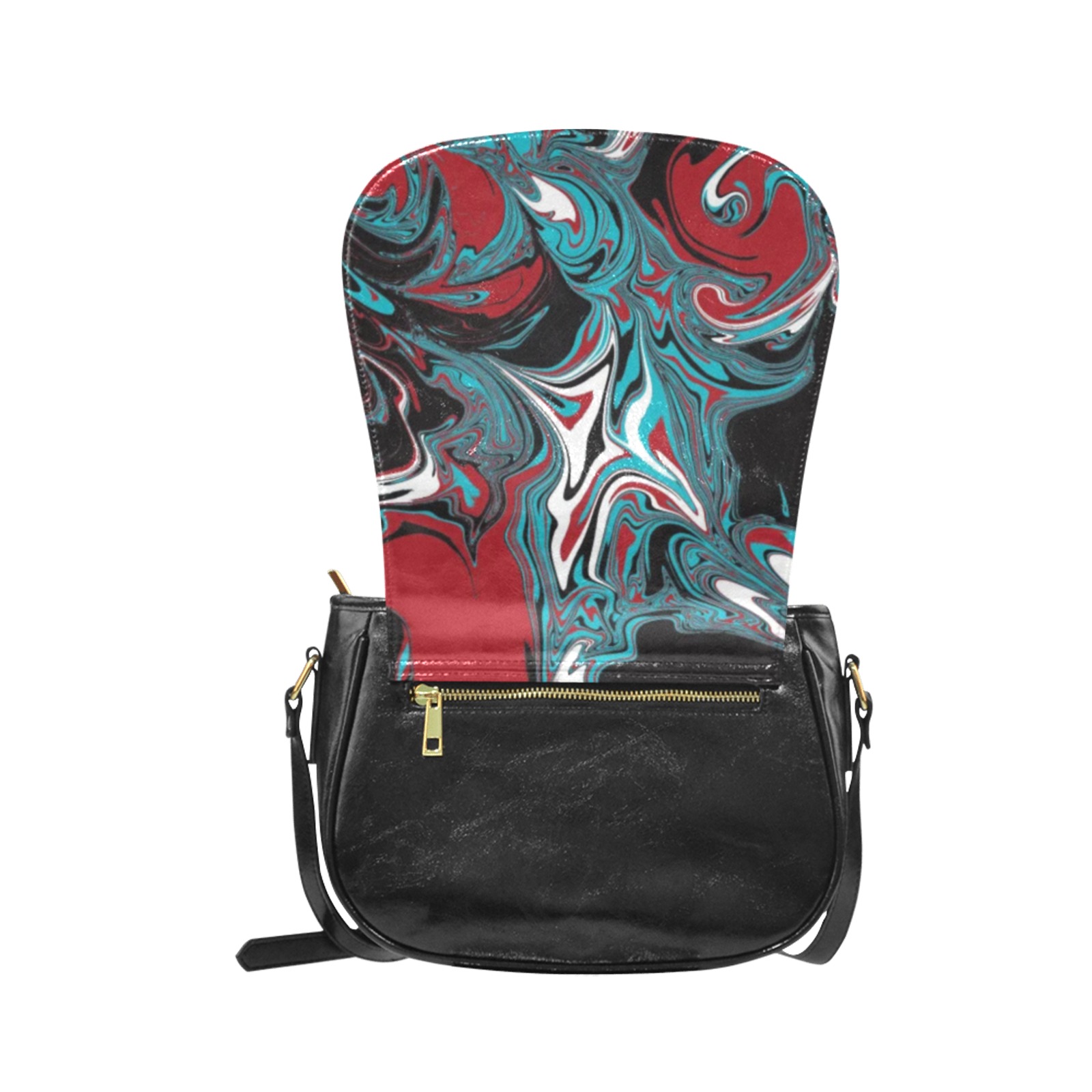 Dark Wave of Colors Classic Saddle Bag/Small (Model 1648)