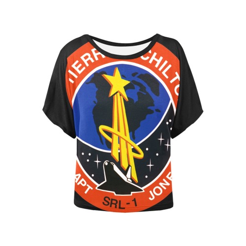 STS-59 PATCH Women's Batwing-Sleeved Blouse T shirt (Model T44)