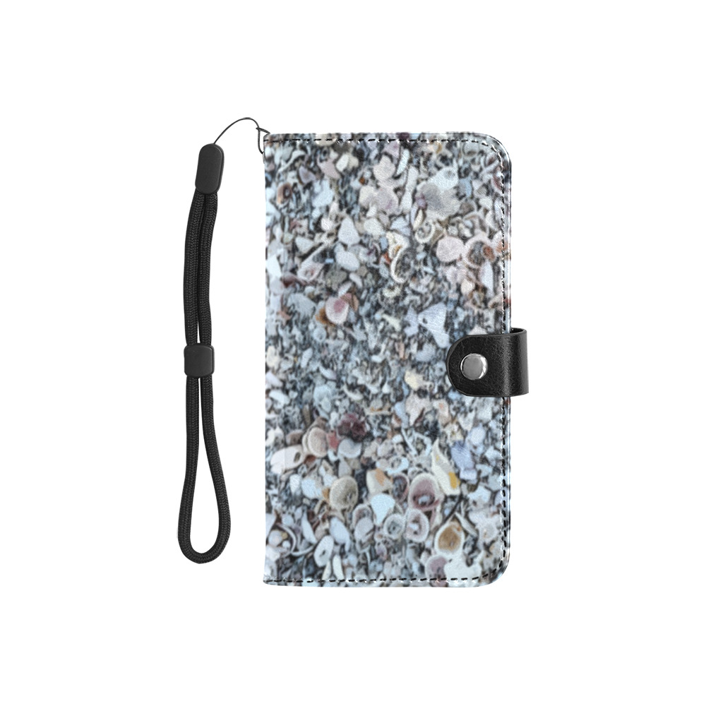 Shells On The Beach 7294 Flip Leather Purse for Mobile Phone/Small (Model 1704)
