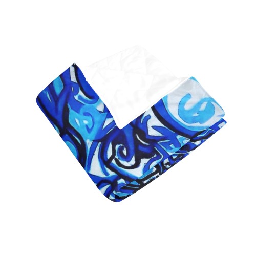 Blue Abstract Graffiti quilt 60x70 Quilt 60"x70"