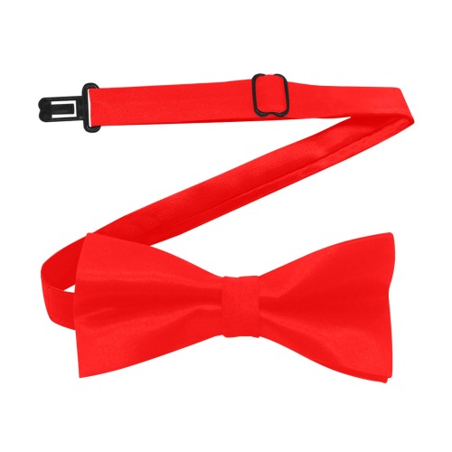 Merry Christmas Red Solid Color Custom Bow Tie