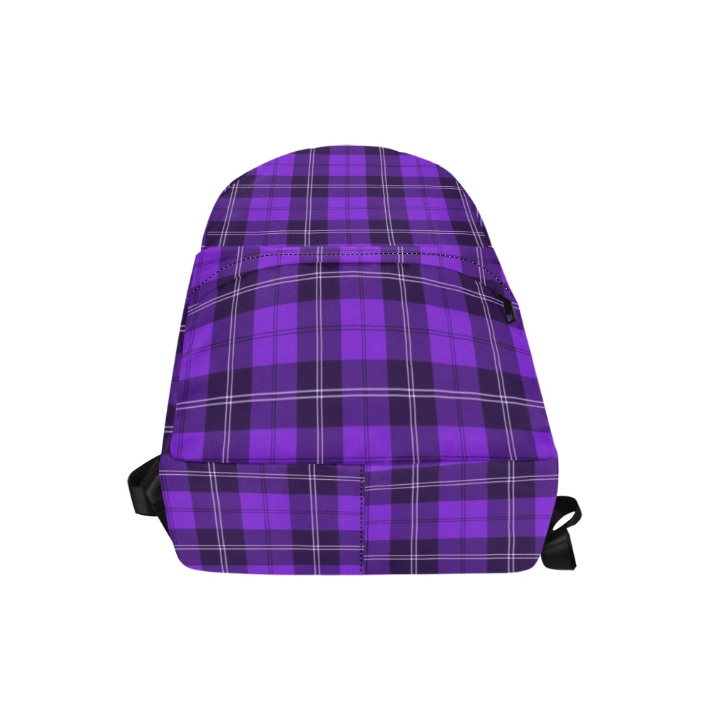 Purple Plaid Unisex Classic Backpack (Model 1673)