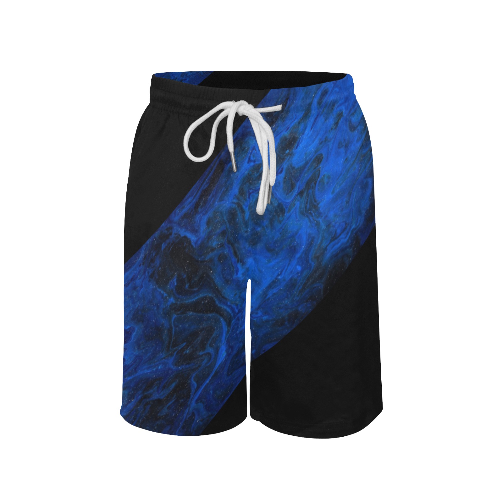 Blue and black Boys' Casual Beach Shorts (Model L52)