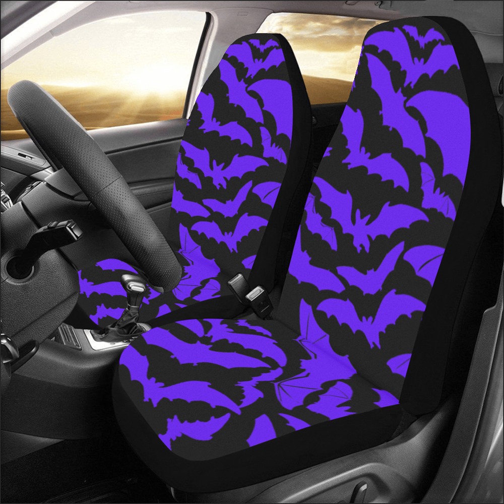 Purple bats Car Seat Covers (Set of 2)