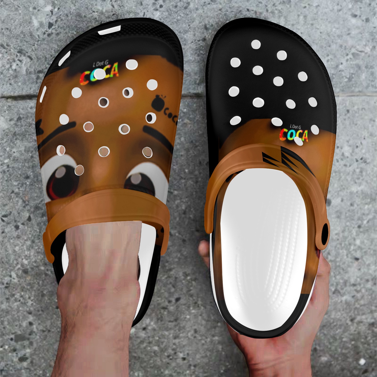 Coca 2 Custom Print Foam Clogs for Adults