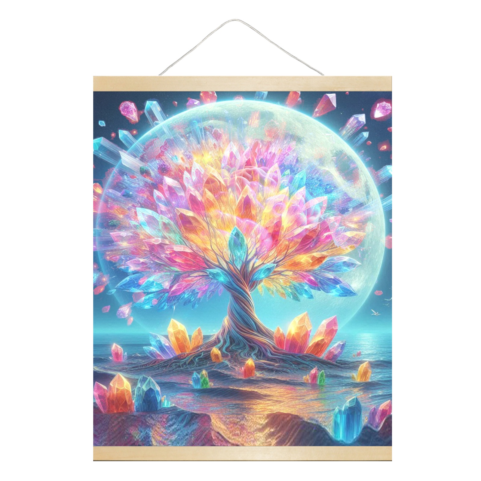 Moon Tree Hanging Poster 16"x20"