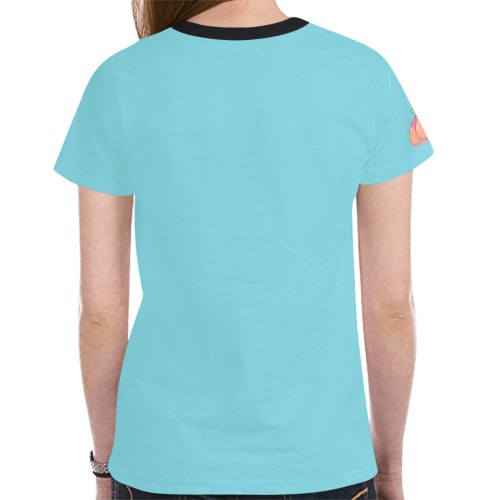 Blue T-Shirt (Womens) New All Over Print T-shirt for Women (Model T45)